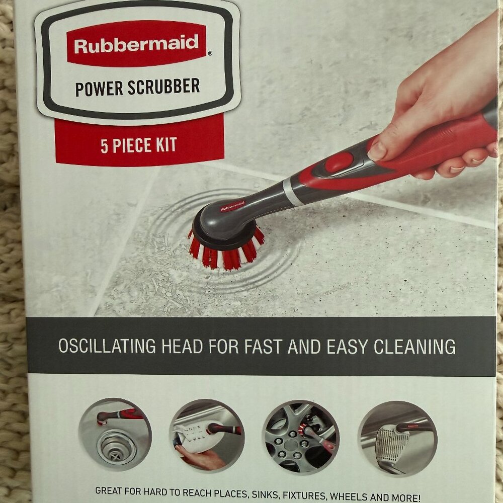 Rubbermaid Power Scrubber Oscillating Head, 5-Piece Kit